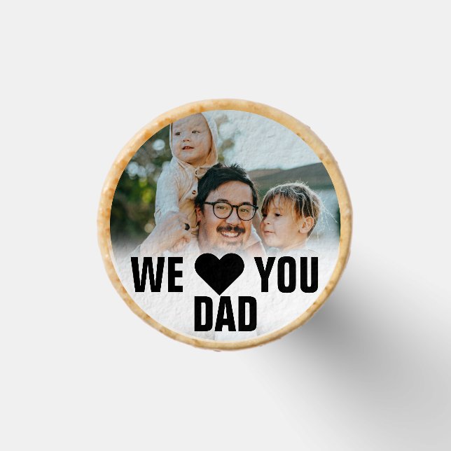 Modern Photo Dad Script Heart Keepsake Golf Tees (Top)