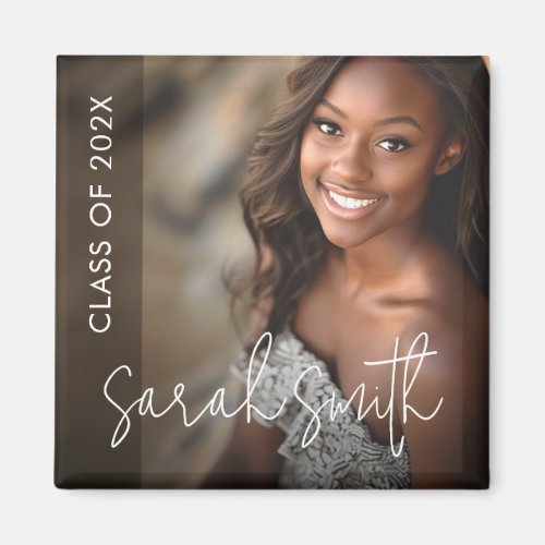 Modern photo dark overlay graduation magnet