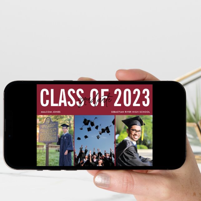 Modern Photo Digital Graduation Announcement (Front Digital)