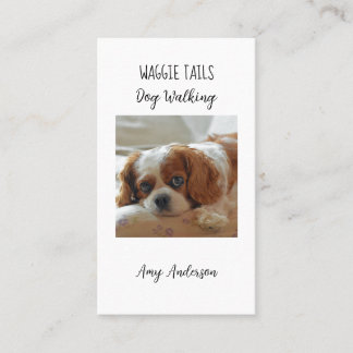 Modern Photo Dog Sitter / Walker Business Card