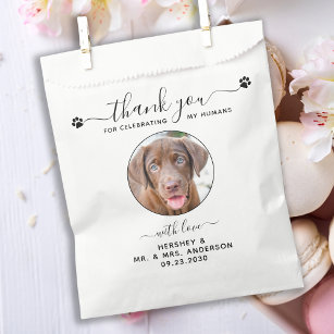 Modern Photo Doggie Bag Thank You Wedding Favors