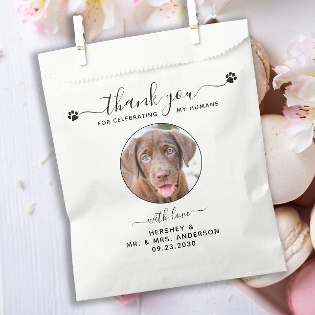 Modern Photo Doggie Bag Thank You Wedding Favors (Creator Uploaded)