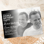 Modern Photo Double Birthday Party Invitation<br><div class="desc">Celebrate two amazing people with one amazing party! Make your joint birthday party extra special with our modern minimal birthday party invitations. Whether it's two siblings, two cousins, two friends - or simply two celebrating their birthday - these unique invitations are sure to make your special day that much more...</div>