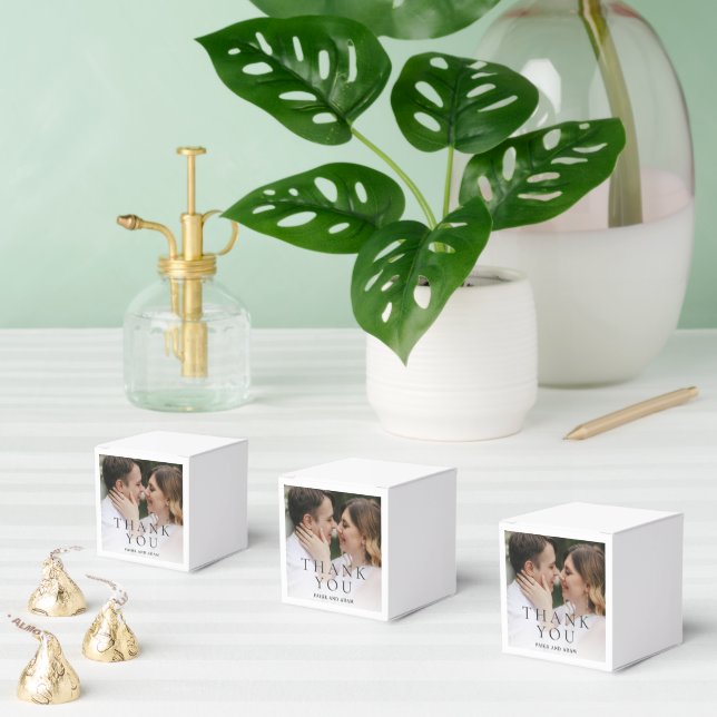 Modern Photo Editorial Wedding Favor Boxes (Multiple)