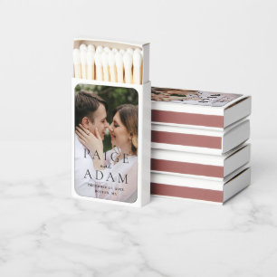 Modern Photo Editorial Wedding Matchboxes