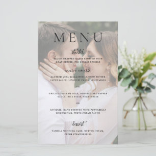 Modern Photo Editorial Wedding Menu