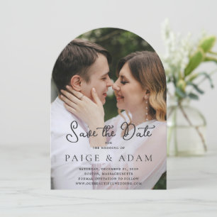 Modern Photo Editorial Wedding Save The Date