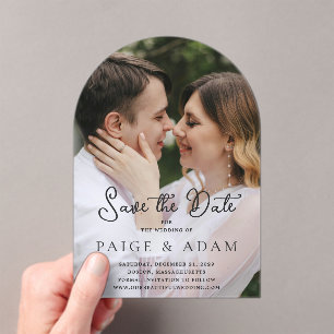 Modern Photo Editorial Wedding Save the Date