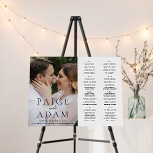 Modern Photo Editorial Wedding Seating Chart Foam Board