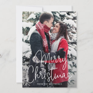 Modern Photo Elegant Christmas Holiday Card