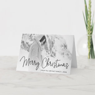Modern Photo Elegant Christmas Holiday Card