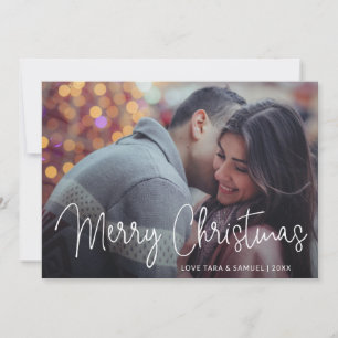Modern Photo Elegant Christmas Holiday Card