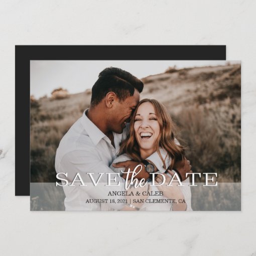 Modern Photo Elegant Font - Save the Date Invitation | Zazzle