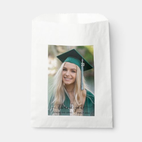 Modern Photo Elegant Graduation Favor Bag