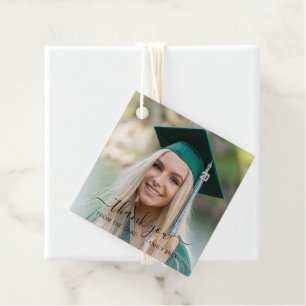 Modern Photo Elegant Graduation Favor Tags