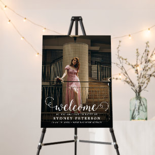 Modern Photo Elegant Graduation Party Welcome Foam Board