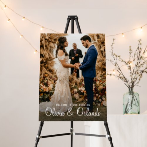 Modern Photo Elegant Wedding  Foam Board