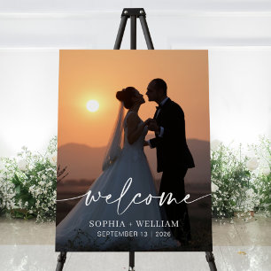 Modern Photo Elegant Wedding Poster
