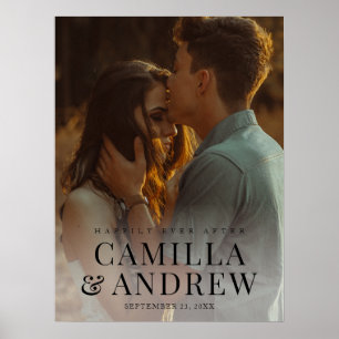 Modern Photo Elegant Wedding Poster