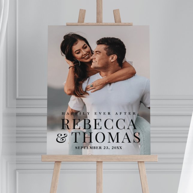 Modern Photo Elegant Wedding Welcome Foam Board (Creator Uploaded)
