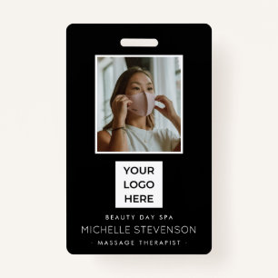Modern Photo Employee Black Badge