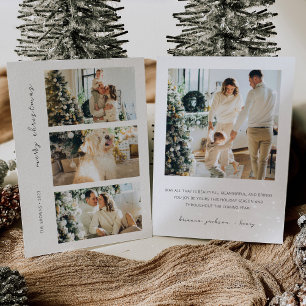 Modern Photo Family Holiday Card for Christmas
