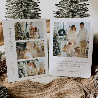 Modern Photo Family Holiday Card for Christmas