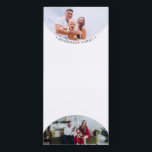 Modern Photo Family  Magnetic Notepad<br><div class="desc">Modern,  trendy magnetic notepad features 2 family photos and a family name.</div>