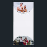 Modern Photo Family  Magnetic Notepad<br><div class="desc">Modern,  trendy magnetic notepad features 2 family photos and a family name.</div>