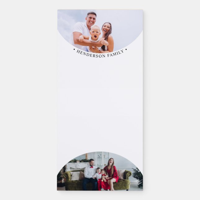 Modern Photo Family  Magnetic Notepad (Front)
