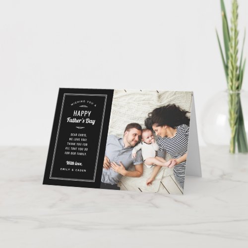 Modern Photo Fathers Day Card for Husband and Dad
