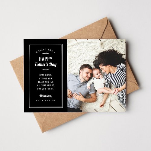 Modern Photo Fathers Day Card for Husband and Dad