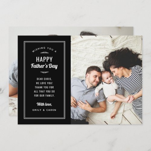 Modern Photo Fathers Day Card for Husband and Dad