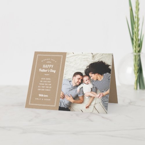 Modern Photo Fathers Day Card for Husband and Dad