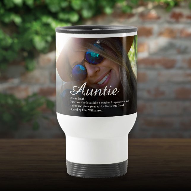 Modern Photo Favorite Aunt Auntie Definition Travel Mug (Modern Photo Favorite Aunt Auntie Definition Travel Mug)