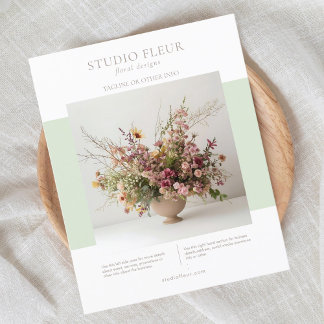 Modern Photo Floral Small Business Marketing Flyer