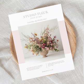 Modern Photo Floral Small Business Marketing Flyer
