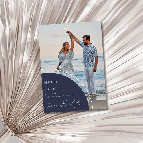 Modern Photo Florida Beach Wedding Save The Date