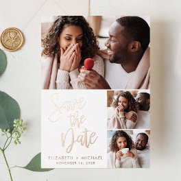 Modern Photo Foil Save the Date Announcement