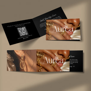 Modern Photo Folded Jewelry Care Card