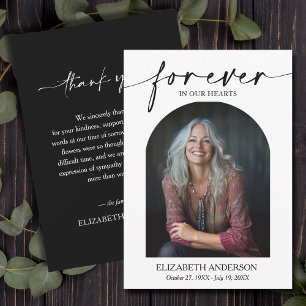 Modern Photo Funeral Bereavement Memorial Thank You Card