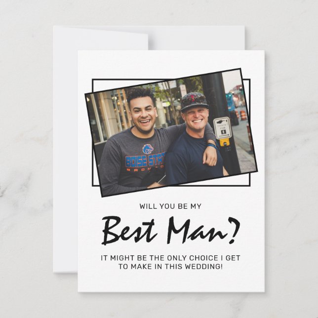 Modern Photo Funny Will You Be My Best Man? (Front)