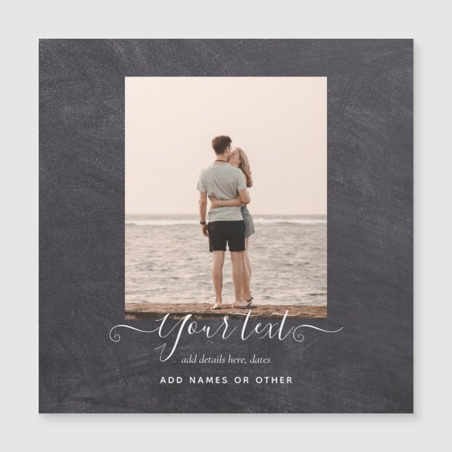 Modern PHOTO Gift Custom Text Chalkboard Theme (Front)