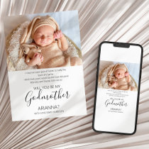 Modern Photo Godmother Proposal Invitation