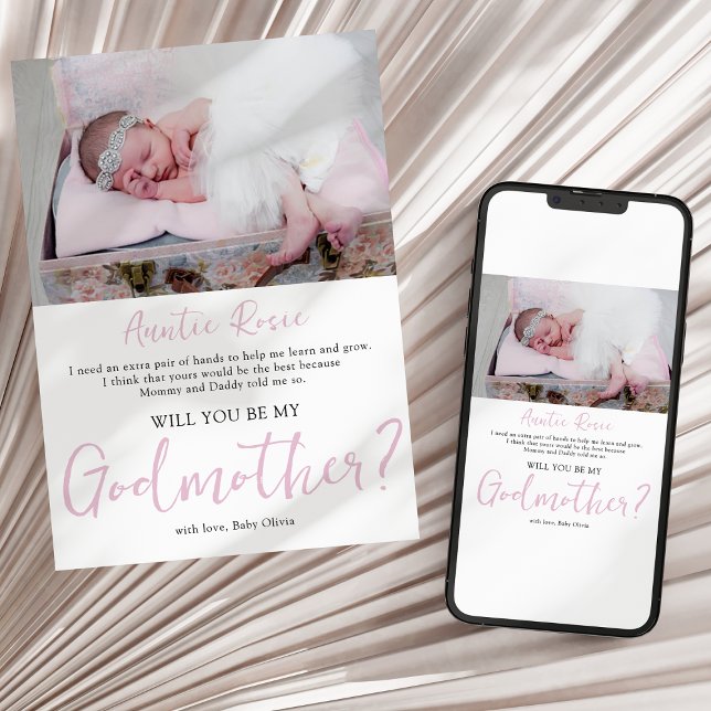 Modern Photo Godmother Proposal Invitation (Creator Uploaded)