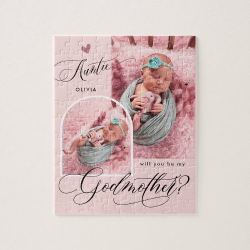 Modern Photo Godmother Proposal  Jigsaw Puzzle