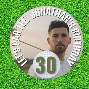 Modern Photo Golfer  Classic Round Sticker