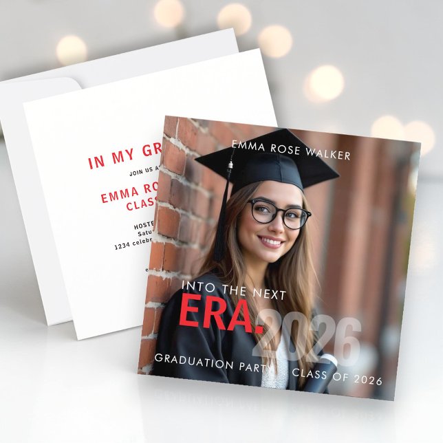 Modern photo Grad Era Photo Graduation Invitation (Creator Uploaded)