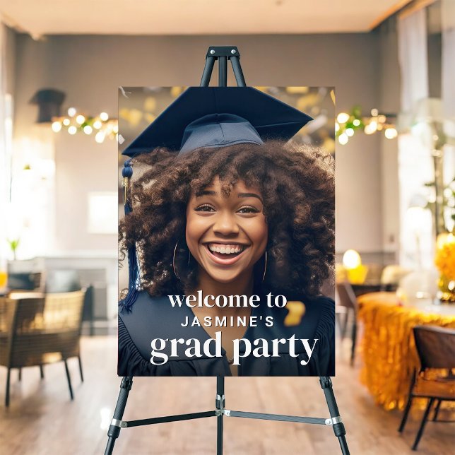 Modern Photo Grad Party Personalized Welcome Sign (Creator Uploaded)