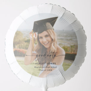 Modern Photo Graduate Graduation Party Balloon